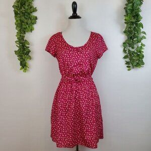 I Love H81 Dress Pink Tan Geometric Bow dress